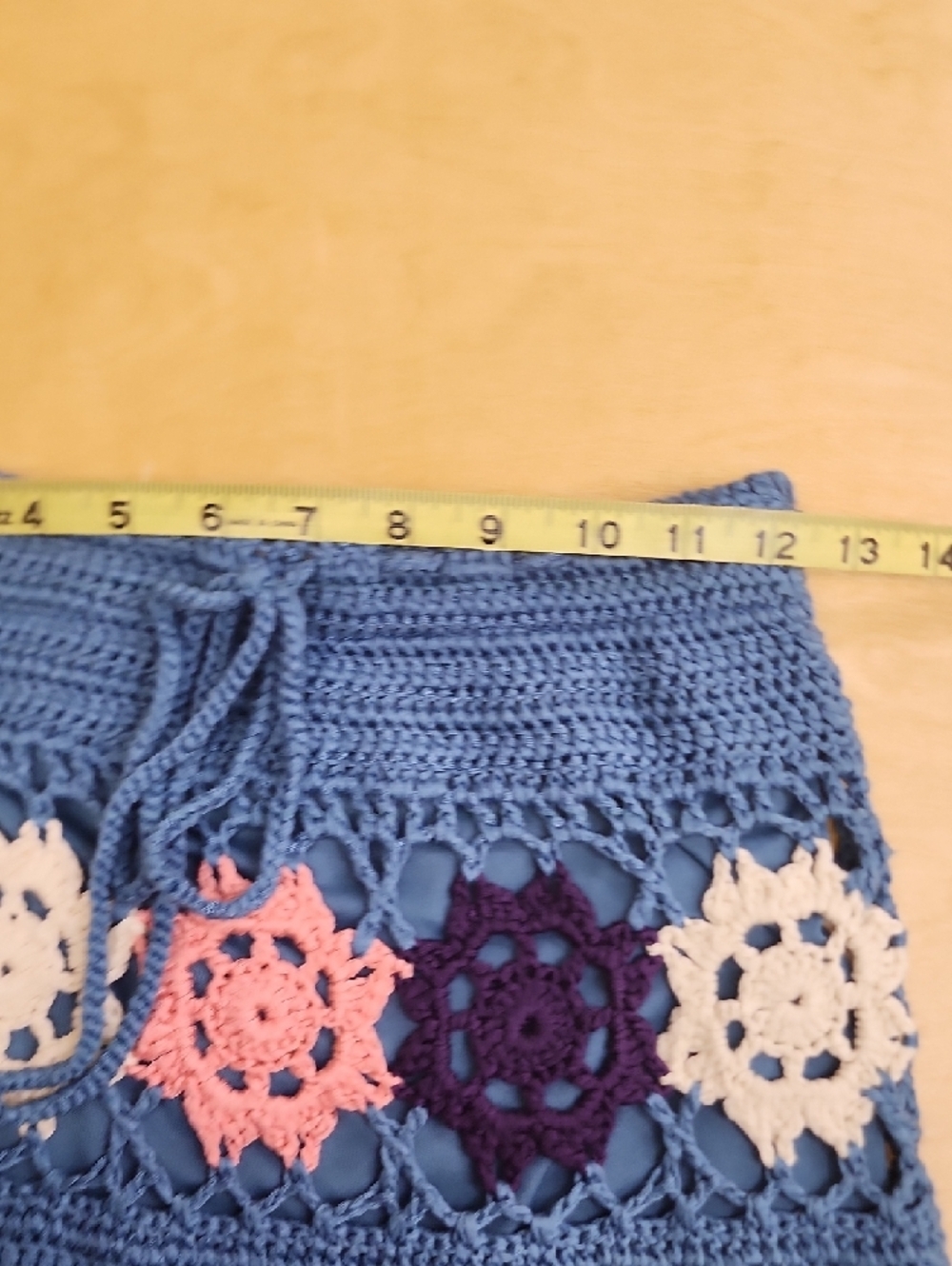 NWT Handmade Crochet Floral Mini Skirt Boho Festival Size Small - Picture 7 of 9